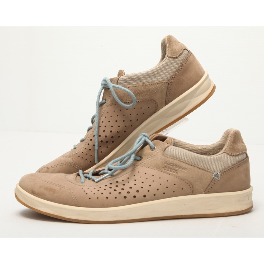 LOWA Women's 10.5 Gore-Tex San Francisco GTX Lo Athletic Shoes Tan Blue Comfort